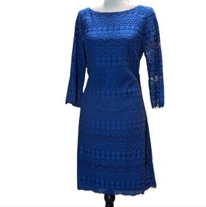 Jessica Howard Womens Lace Sheath Party Cocktail Dress Size 10
